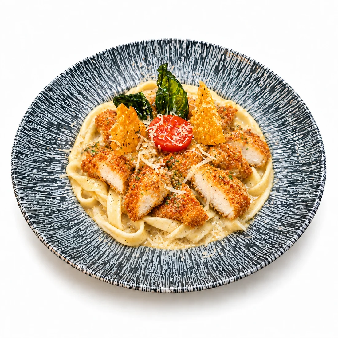 Crispy Chicken Fettuccine